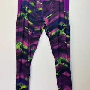 Xersion Fitted Athletic Leggings Sz XL Coin Pocket Stretch Waist Inside Tie